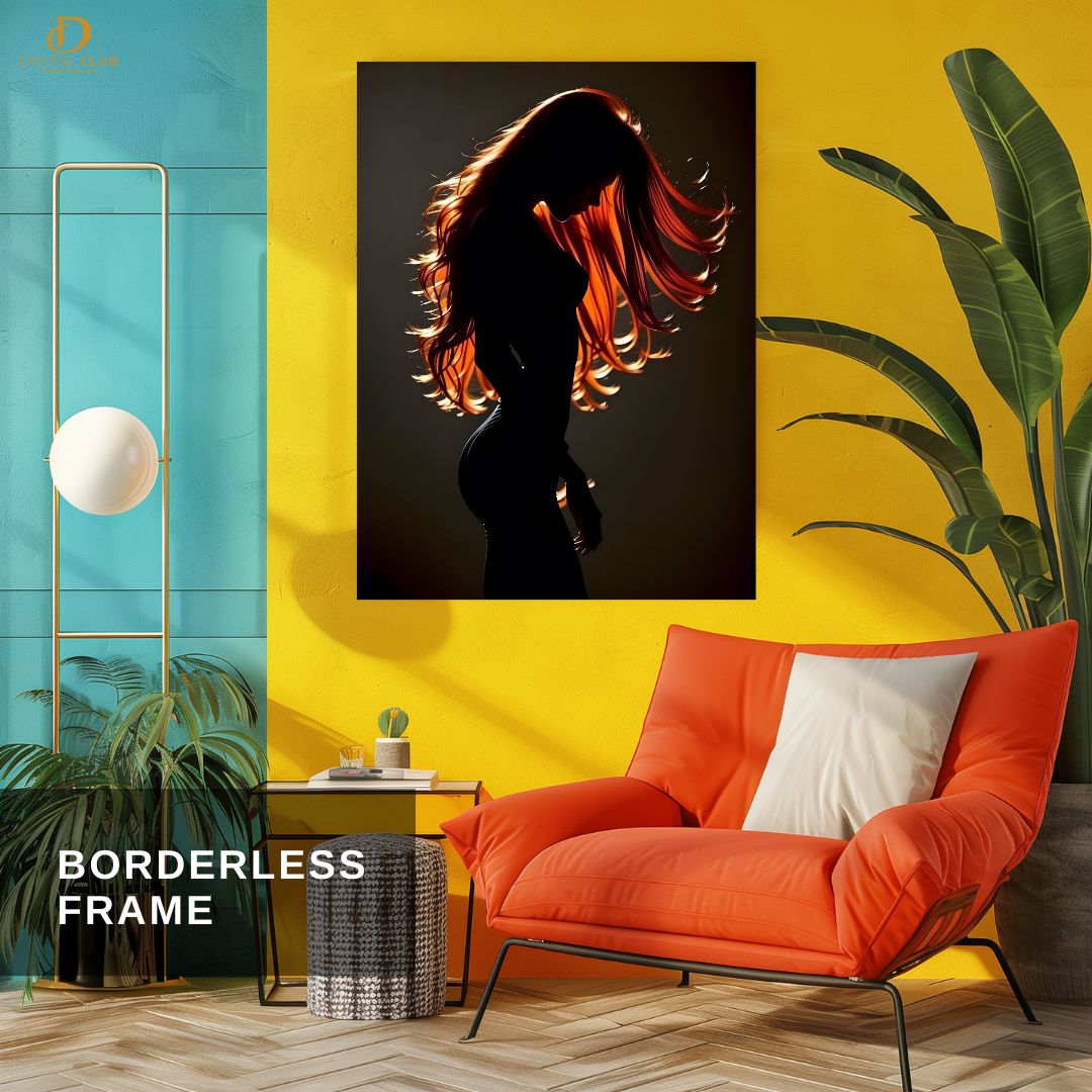 Female Long Hair - Fashion & Style - Premium Wall Art