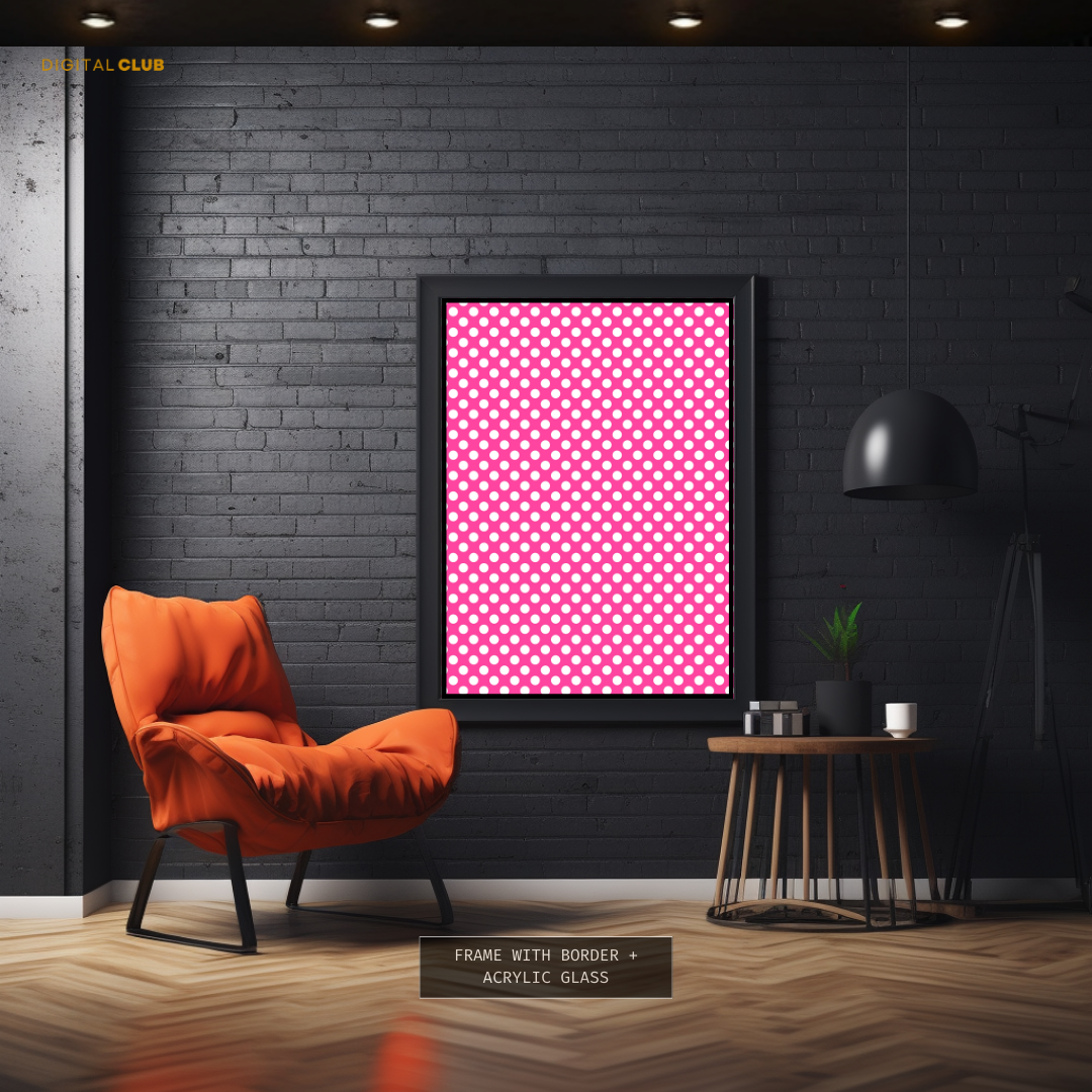 White Polka Dots - Seamless Pattern - Premium Wall Art