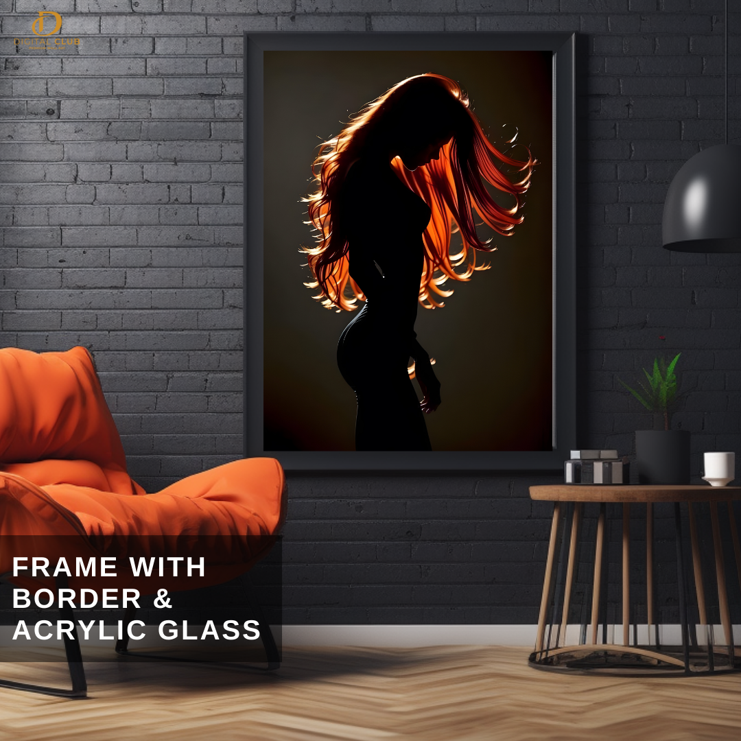 Female Long Hair - Fashion & Style - Premium Wall Art