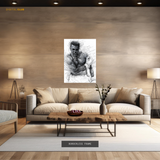 Muhammad Ali - Sketch Artwork - Premium Wall Art