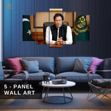 Imran Khan - PTI - 5 Panel Wall Art