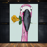 Pink Flamingo Premium Wall Art