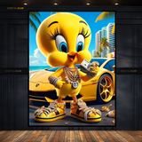 Tweety Pie Looney Tunes WB Premium Wall Art