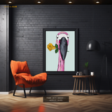 Pink Flamingo Premium Wall Art