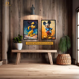 Mickey x Pluto Disney Artwork - 2 Panel Wall Art