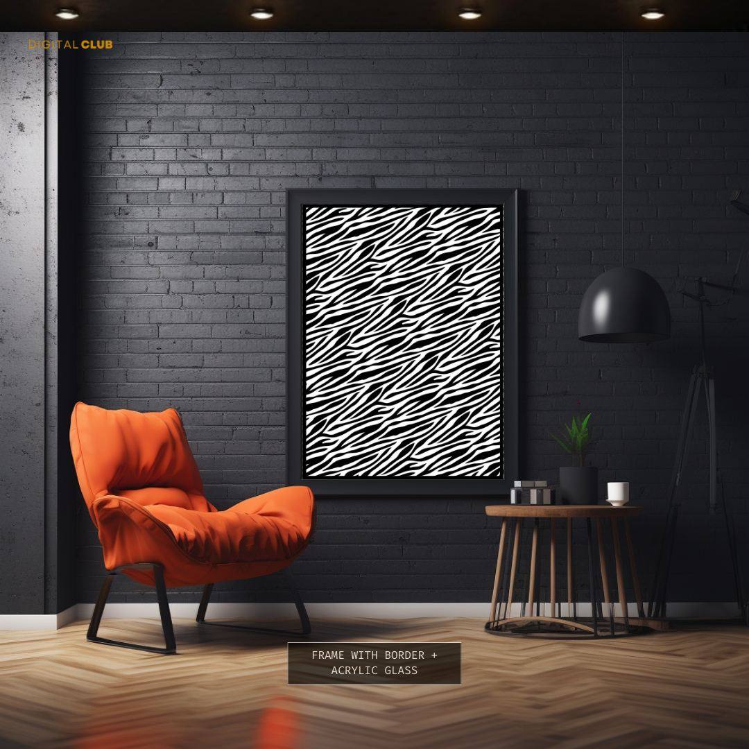 Zebra Print - Seamless Pattern - Premium Wall Art