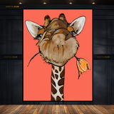 Cute Giraffe Premium Wall Art