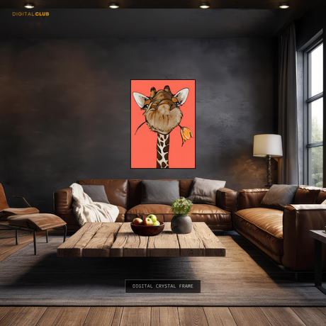 Cute Giraffe Premium Wall Art