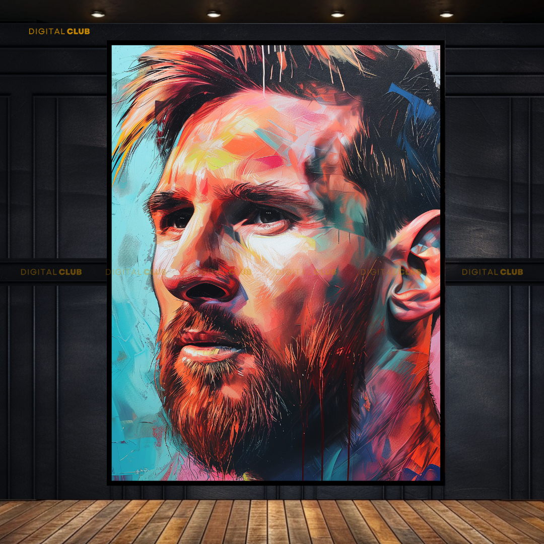 Lionel Messi Artwork Premium Wall Art