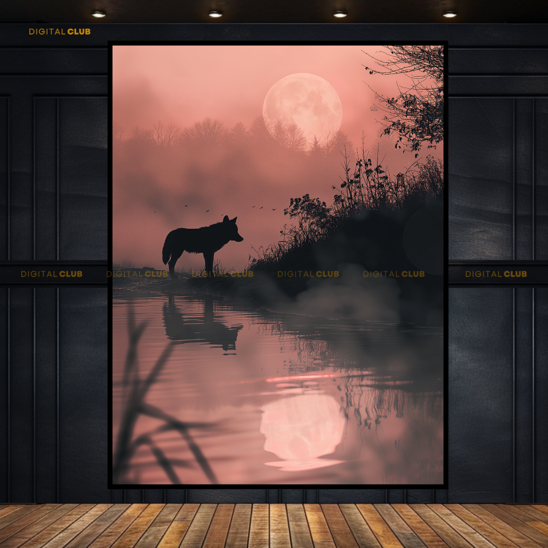 Fox Sunset Artwork - Animal & Wildlife Premium Wall Art