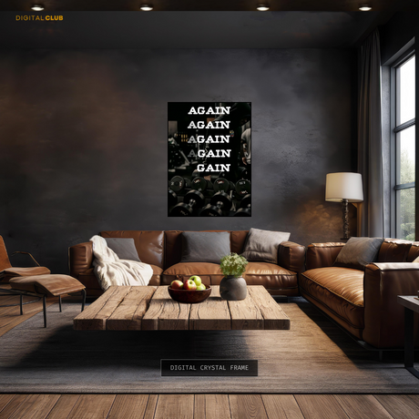 Again & Again Quote - Premium Wall Art