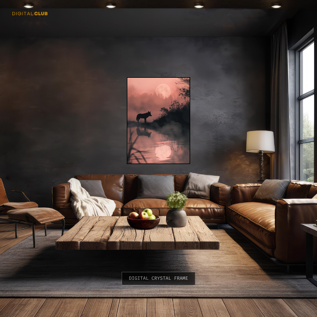 Fox Sunset Artwork - Animal & Wildlife Premium Wall Art