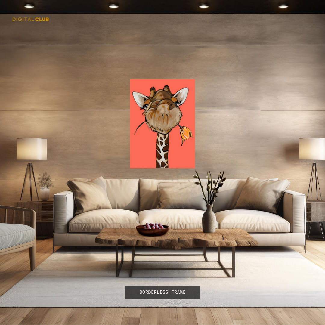 Cute Giraffe Premium Wall Art