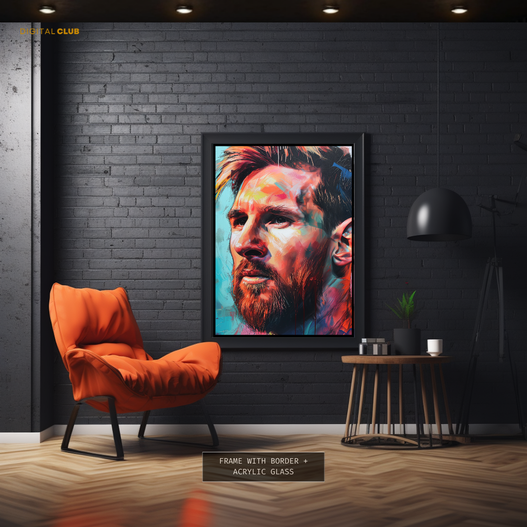 Lionel Messi Artwork Premium Wall Art