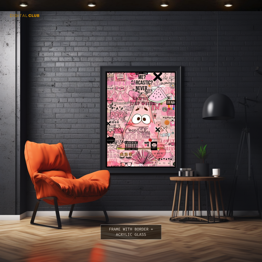 Pink Pop ART Artwork Premium Wall Art