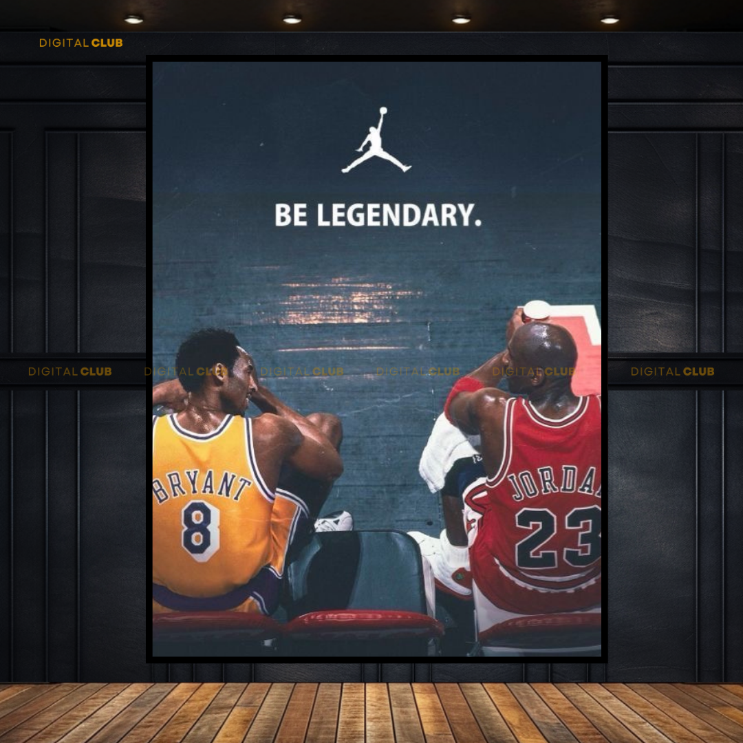 Kobe Bryant Michael Jordan Premium Wall Art – Art Digital Club