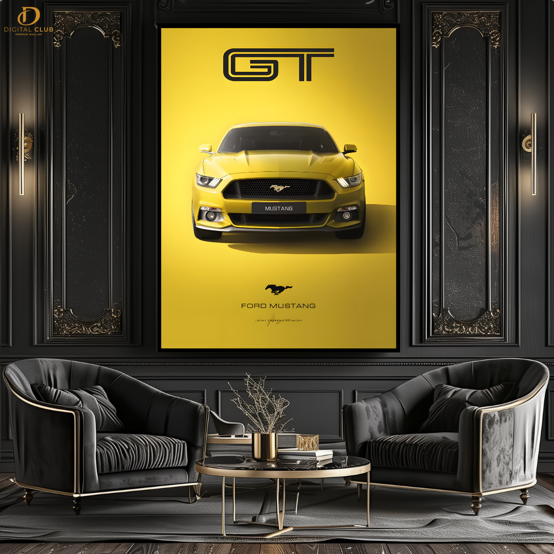 GT Ford Mustang - Artwork - Premium Wall Art