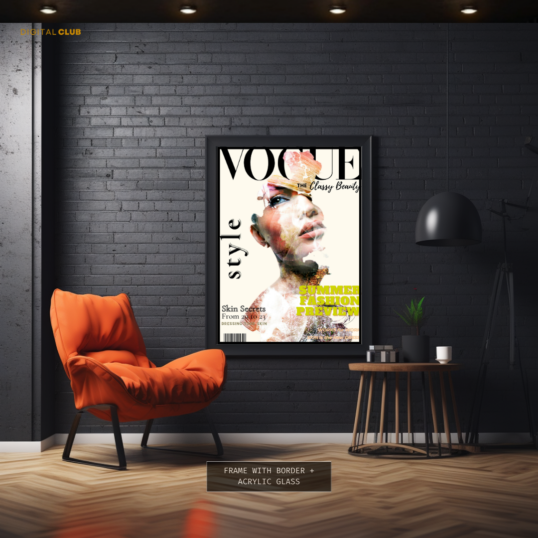 VOGUE Style Magazine Cover Premium Wall Art