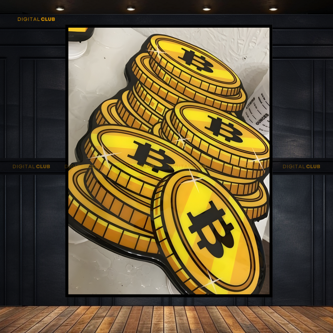 BTC Coins - Crypto - Premium Wall Art