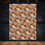 Taz Mania - Seamless Pattern - Premium Wall Art