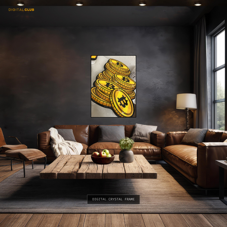 BTC Coins - Crypto - Premium Wall Art