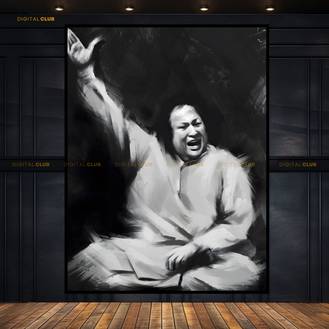 Nusrat Fateh Ali Khan Premium Wall Art