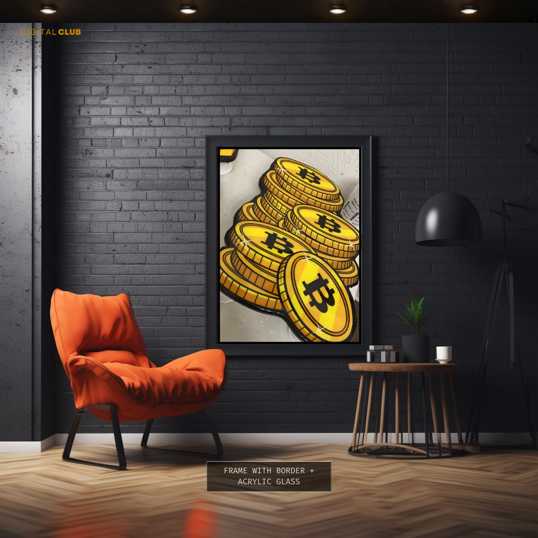 BTC Coins - Crypto - Premium Wall Art