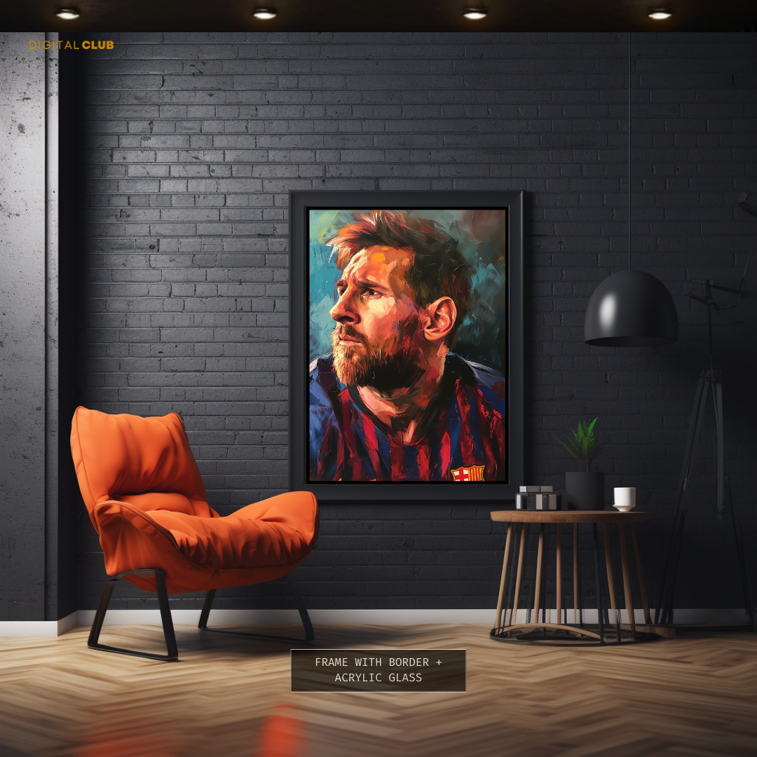 Lionel Messi Barcelona Premium Wall Art