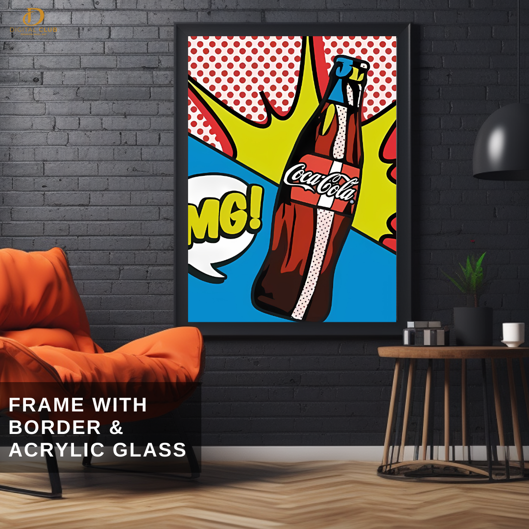 Coke - Comic - Premium Wall Art