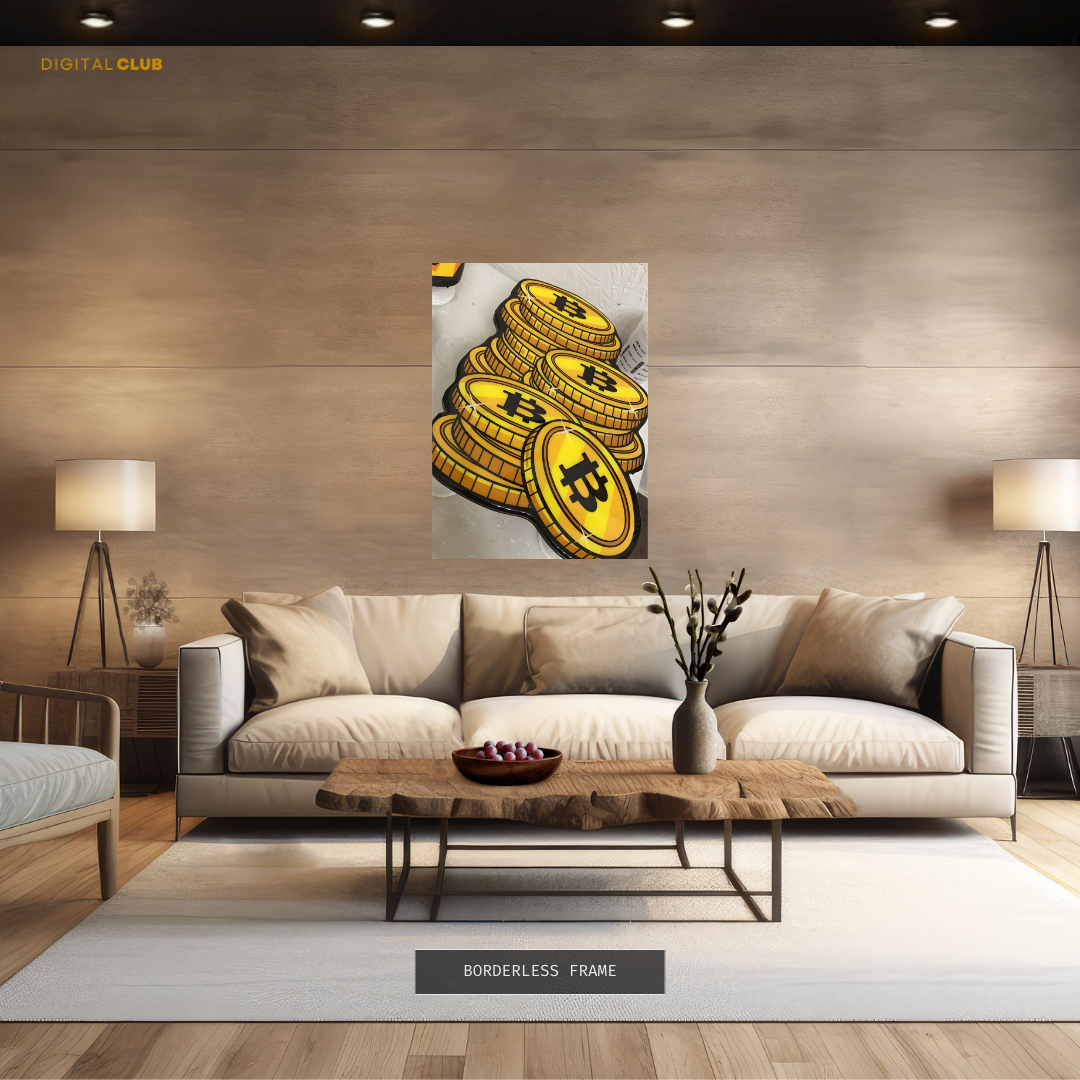 BTC Coins - Crypto - Premium Wall Art