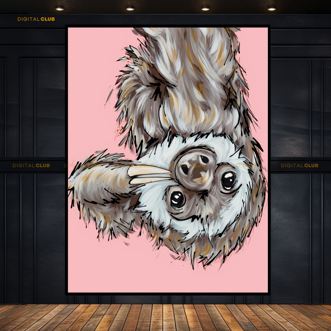 Cute Sloth Premium Wall Art