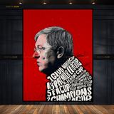 Alex Ferguson Manchester United Manager Premium Wall Art