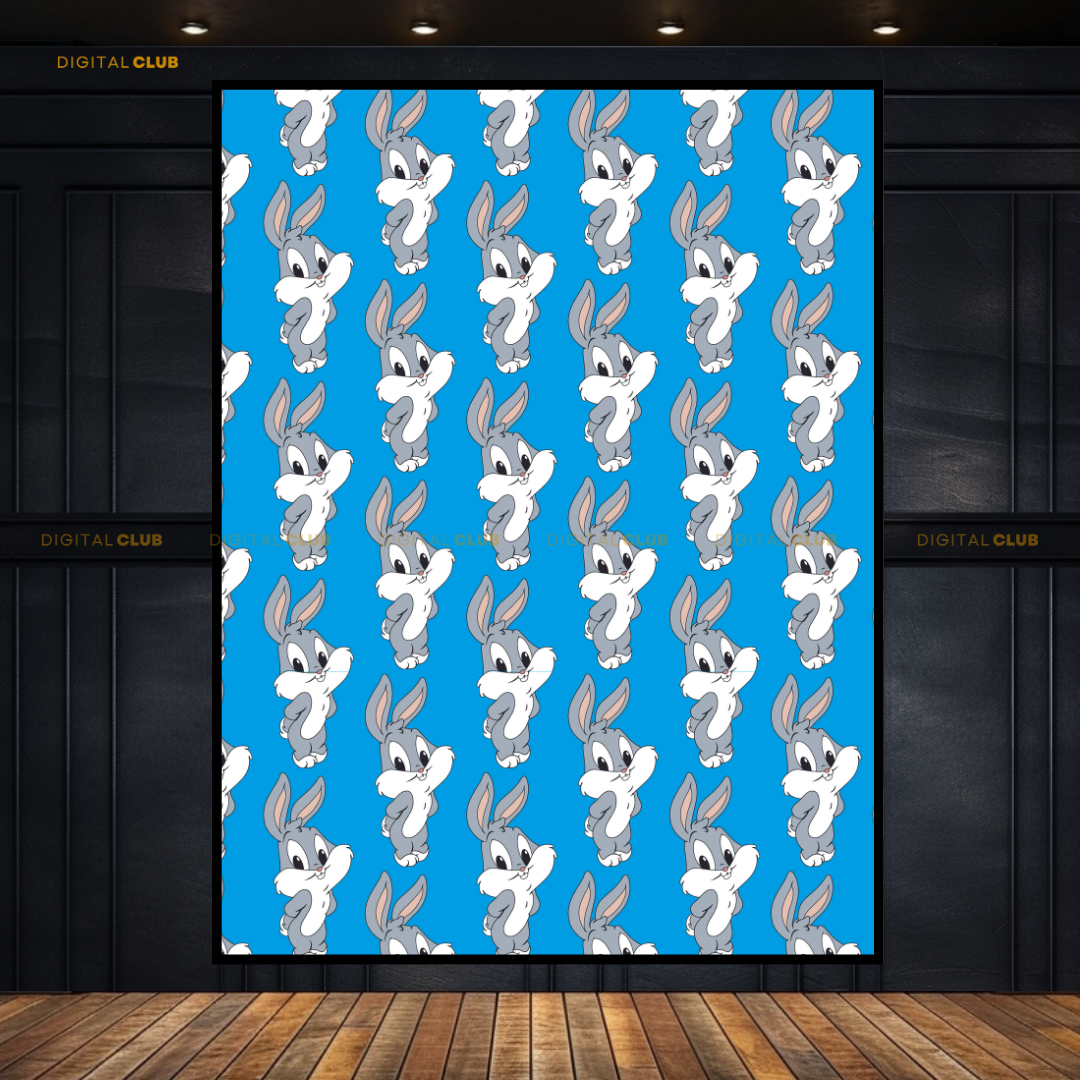 Bugs Bunny - Seamless Pattern - Premium Wall Art