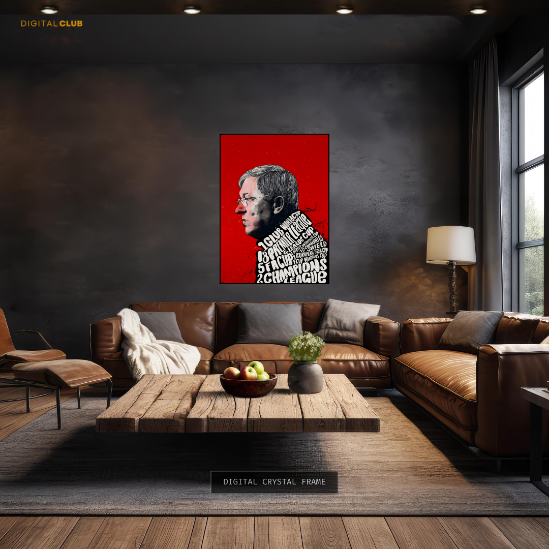 Alex Ferguson Manchester United Manager Premium Wall Art