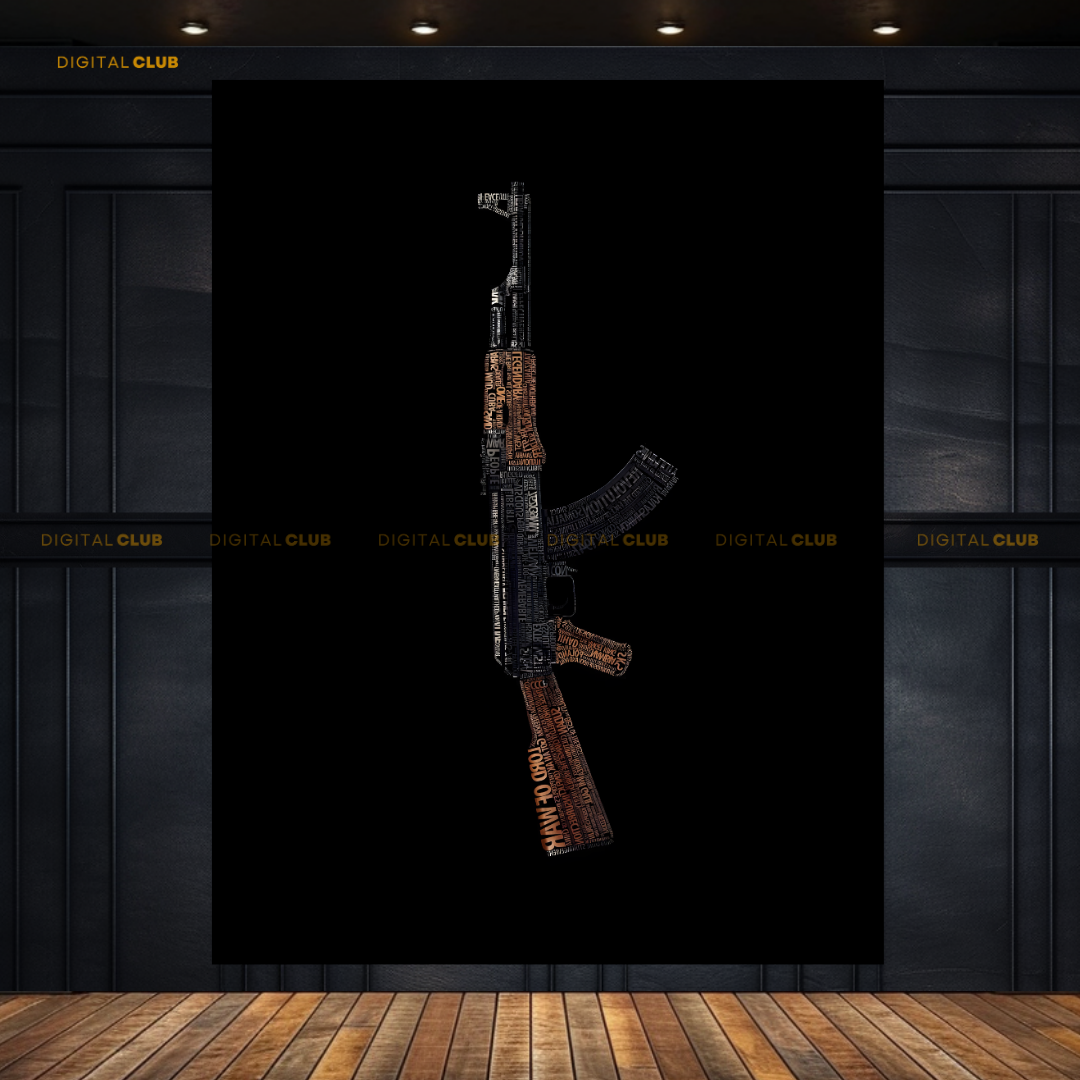 AK47 Assault Weapon Premium Wall Art