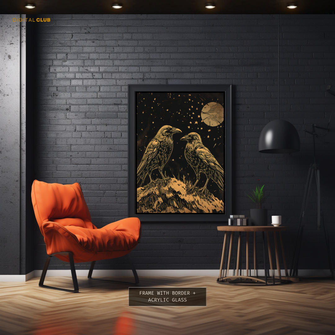 Bird Night - Animal & Wildlife Premium Wall Art