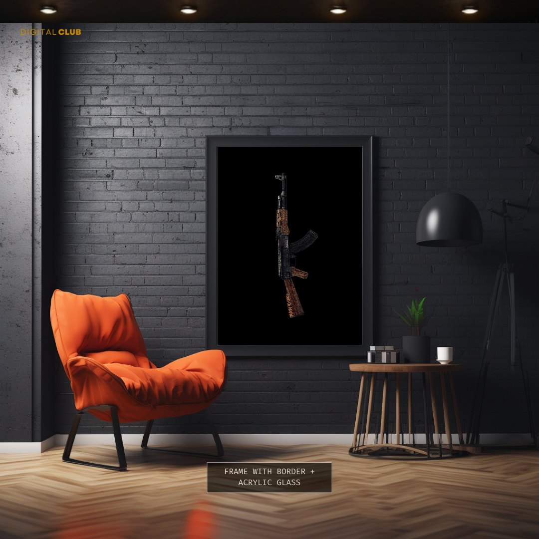 AK47 Assault Weapon Premium Wall Art