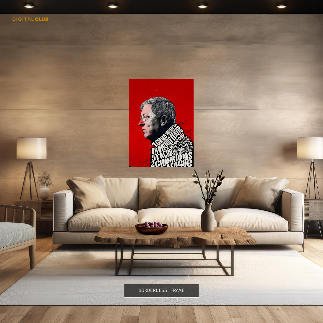 Alex Ferguson Manchester United Manager Premium Wall Art