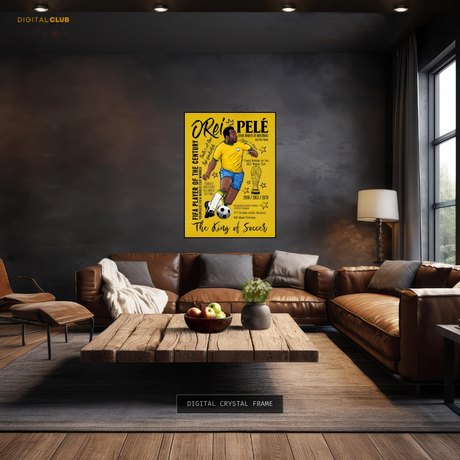 Pele Brazilian Football Legend Premium Wall Art