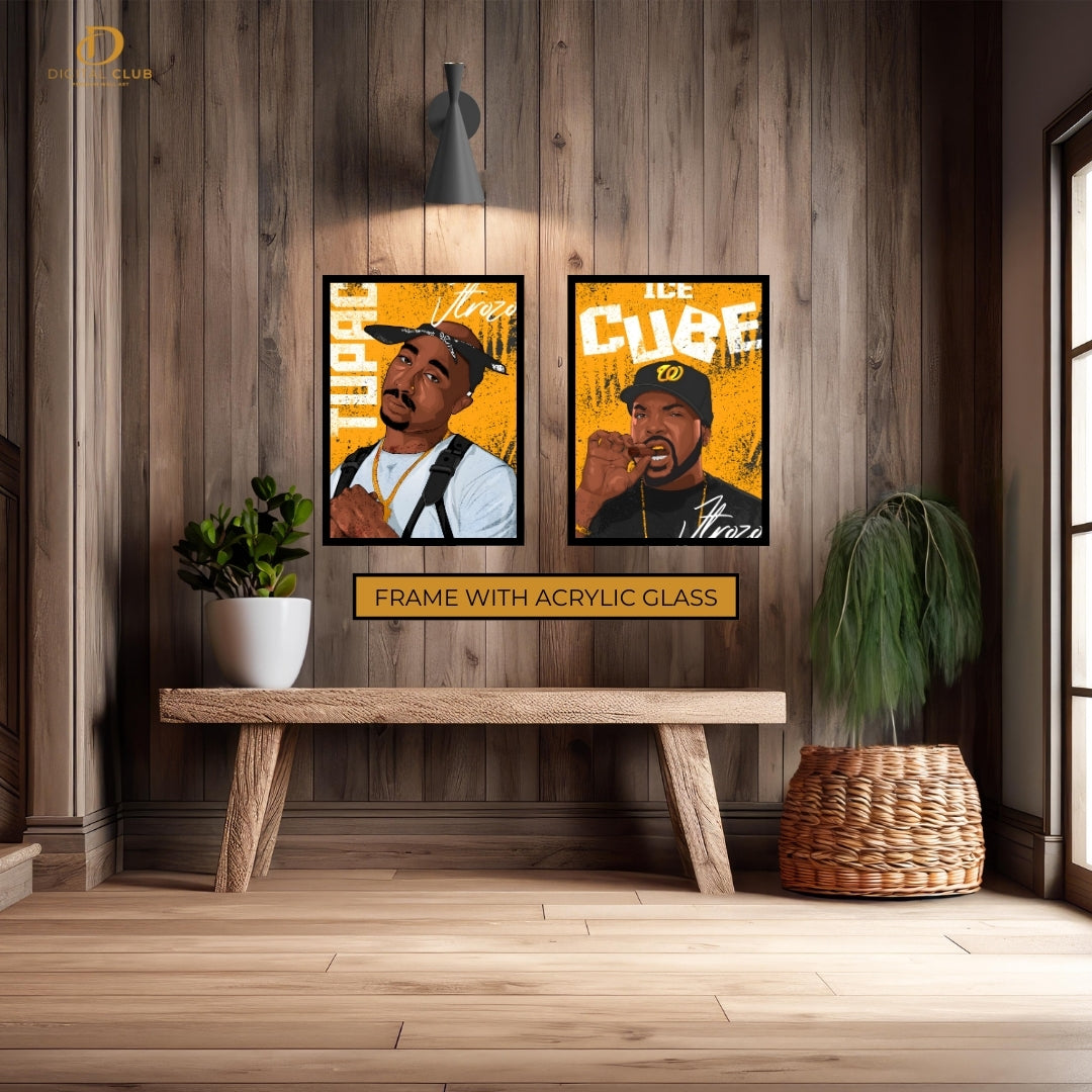 Tupac & Ice Cube - 2 Panel Wall Art