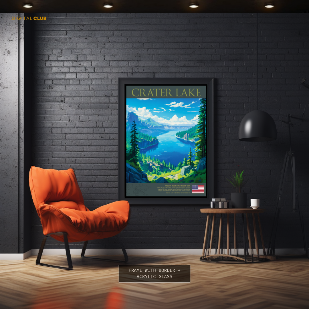 Crater Lake USA Premium Wall Art