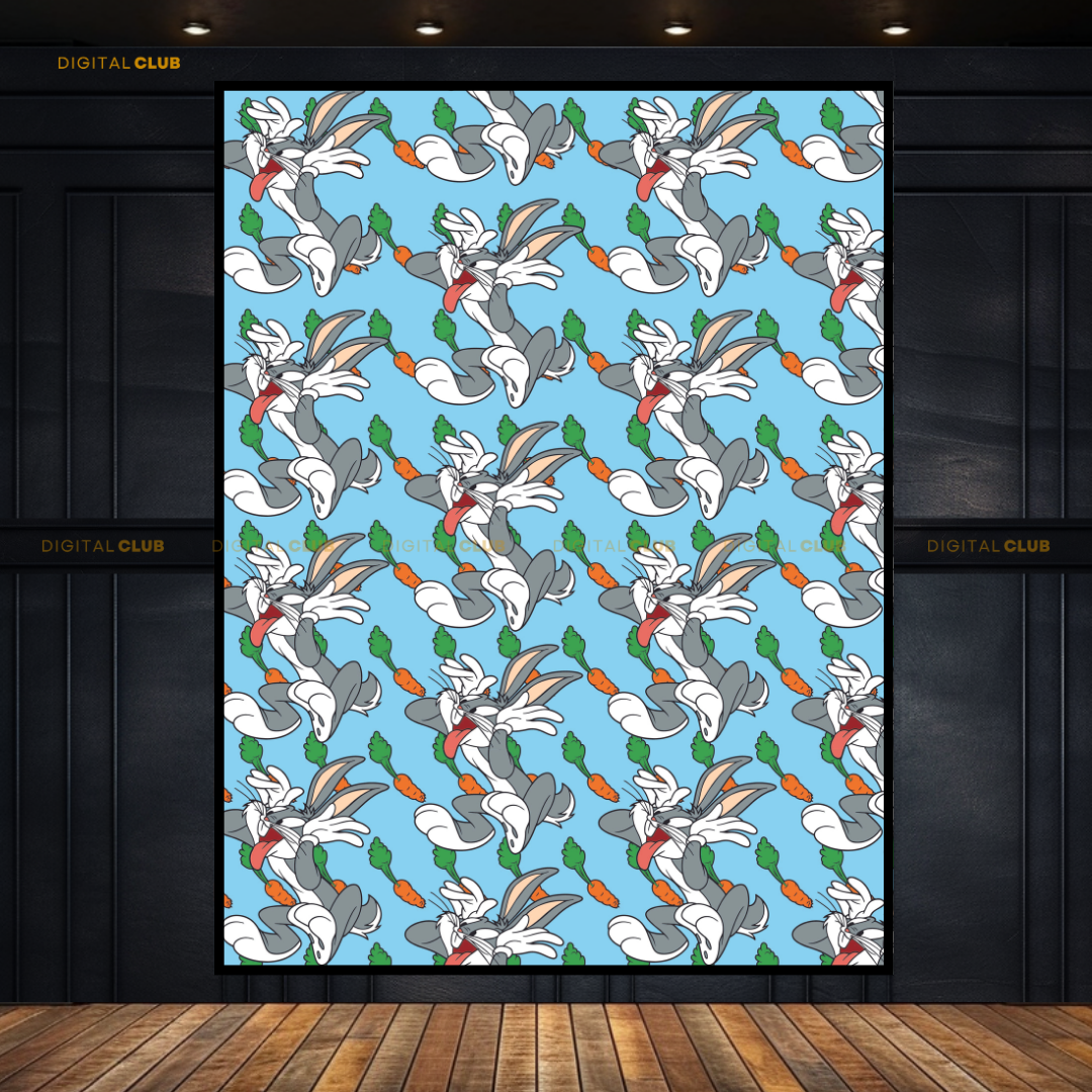 Bugs Bunny 1 - Seamless Pattern - Premium Wall Art