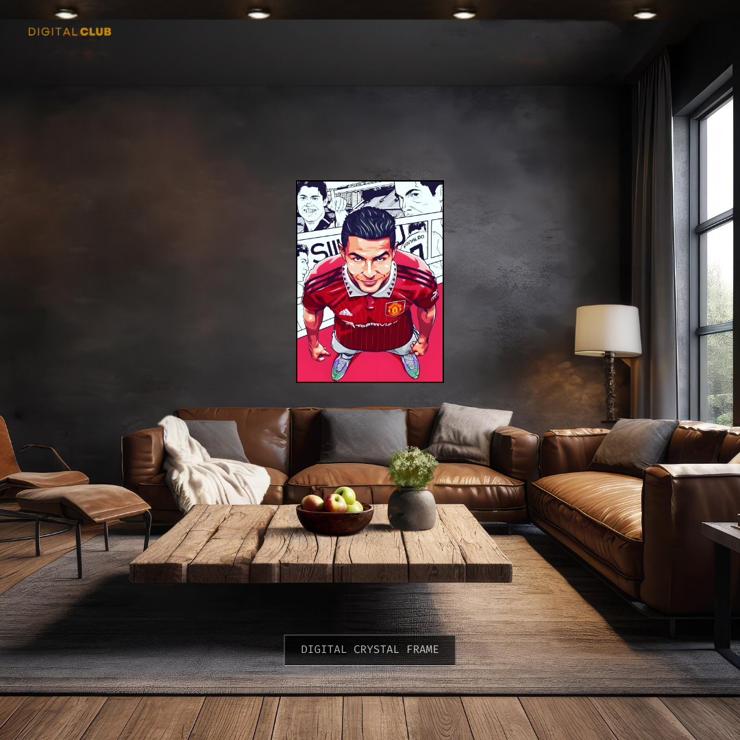 Cristiano Ronaldo Manchester United Football Premium Wall Art