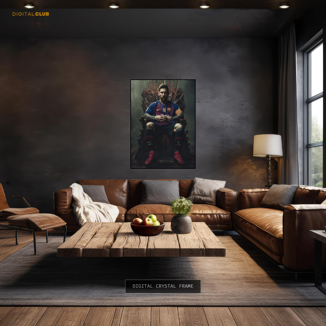 Lionel Messi Barcelona Football Premium Wall Art