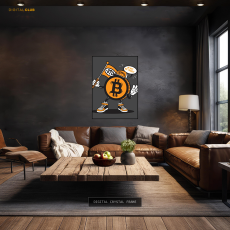 In BTC We Trust - Crypto Artwork - Premium Wall Art