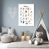 Islamic Alphabets Kids Nursery Educational Islamic Premium Wall Art