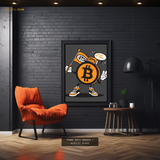 In BTC We Trust - Crypto Artwork - Premium Wall Art