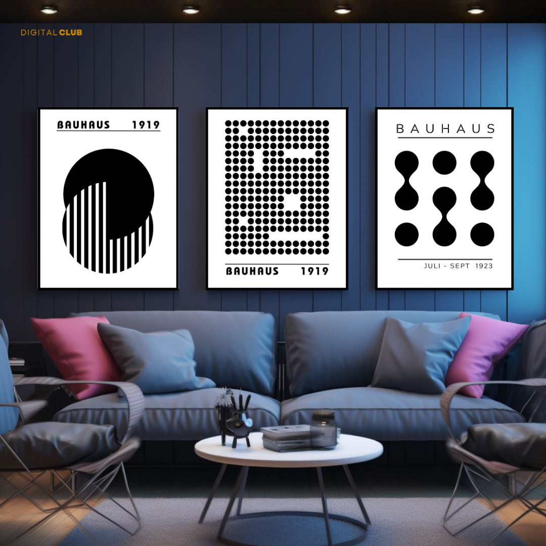 Bauhaus Artwork 1 - 3 Panel Wall Art