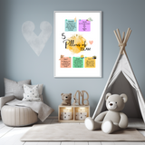 Five Pillars of Islam Kids Nursery Educational Islamic Premium Wall Art