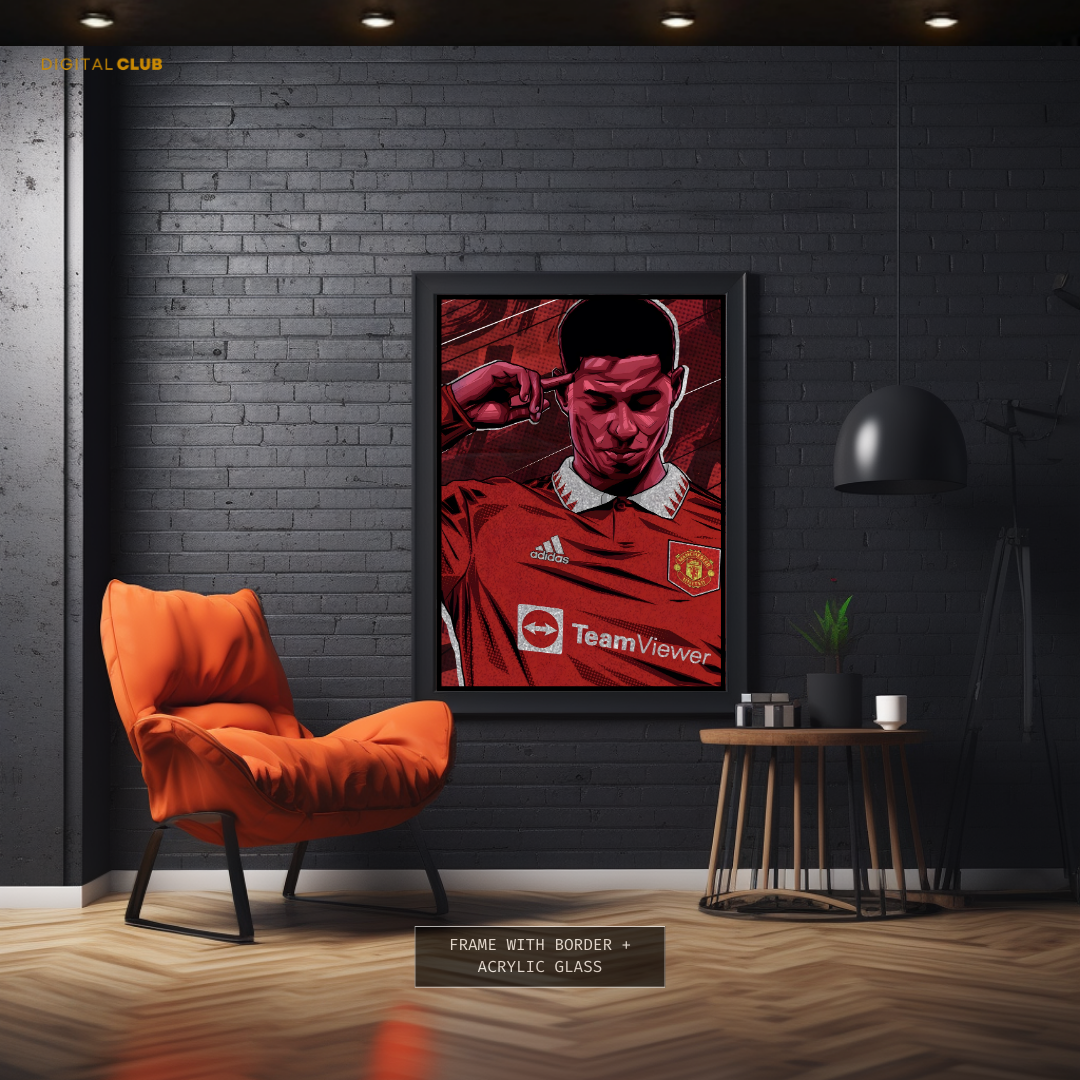 Rashford Manchester United Football Premium Wall Art